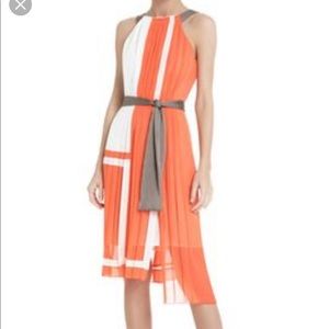 BCBG Runway Pleated Color-block Dress
